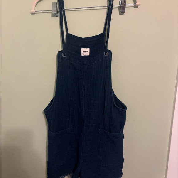 aerie Other - Aerie Dark Blue Overalls Swim Coverup
